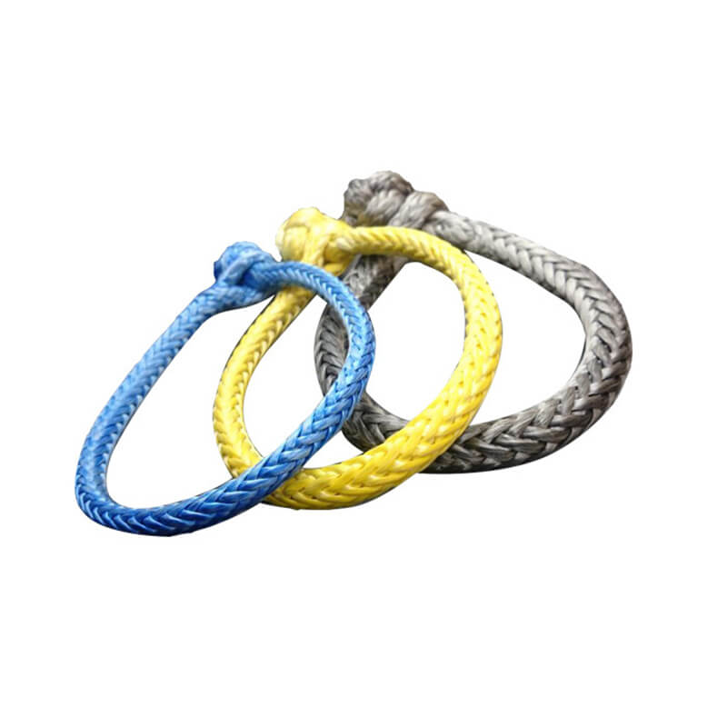 UHMWPE Grey Yellow Blue Braided Soft Shackle